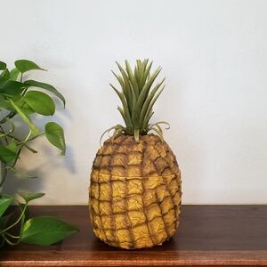 Vintage MCM Evers Pineapple Ice Bucket With Glass Insert Tiki Tropical Barware